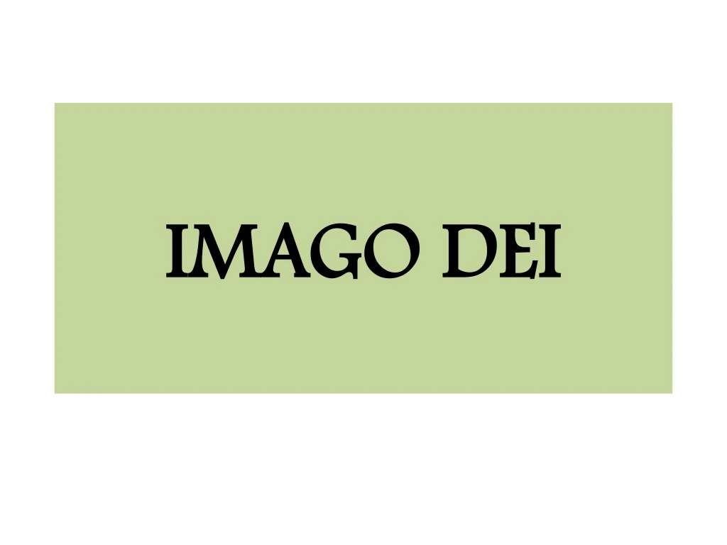 imago dei