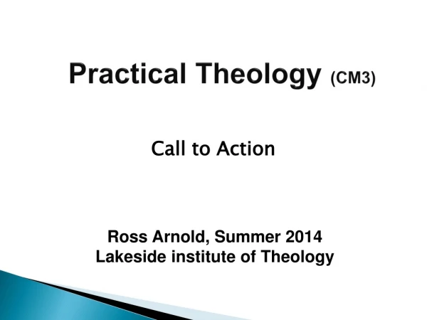 Practical Theology (CM3)