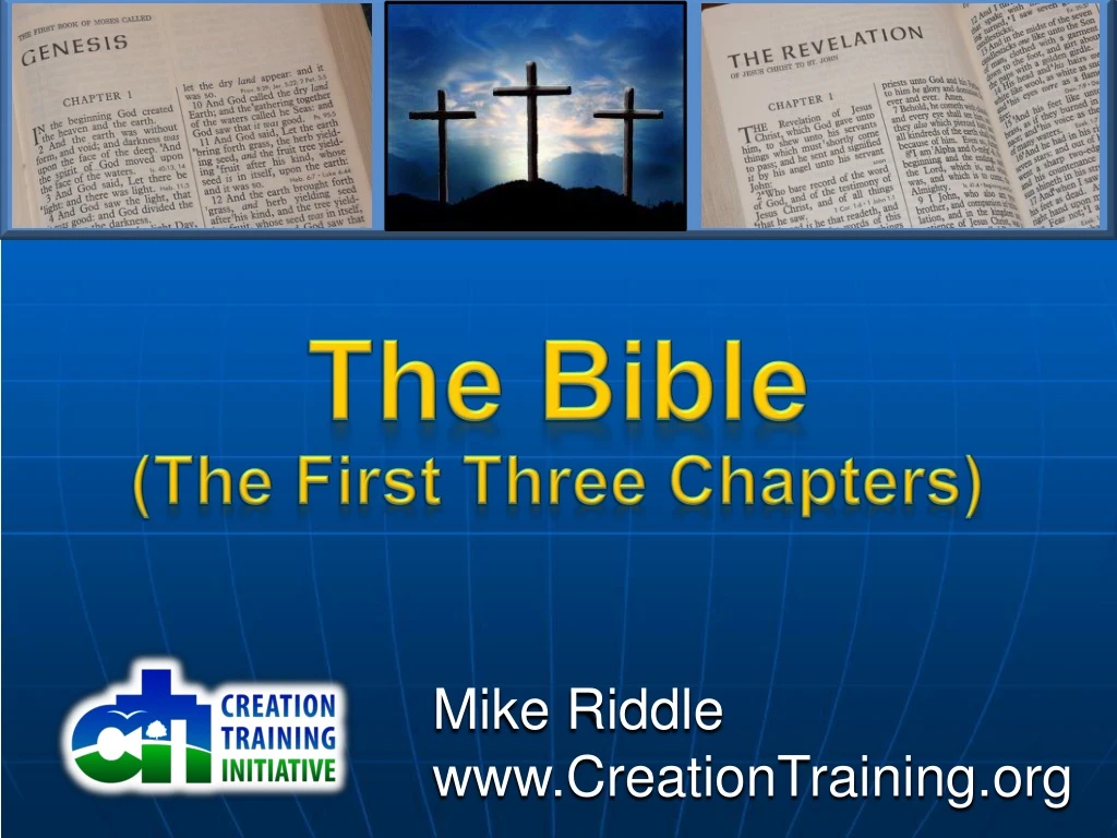 the bible the first three chapters