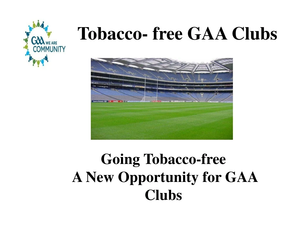 tobacco free gaa clubs