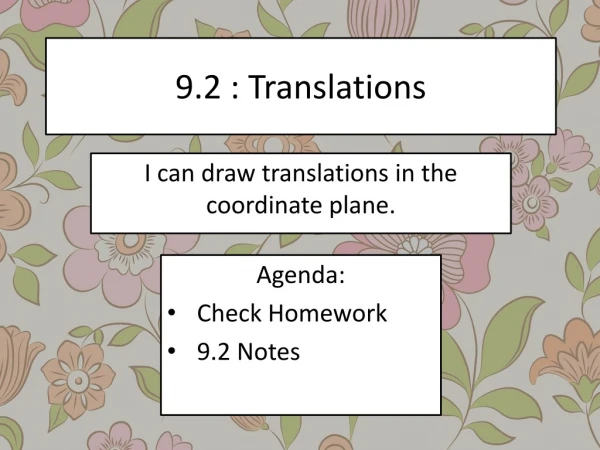 9.2 : Translations