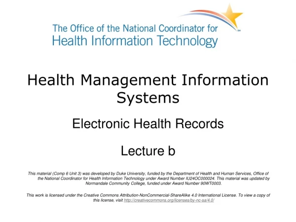 Health Management Information Systems