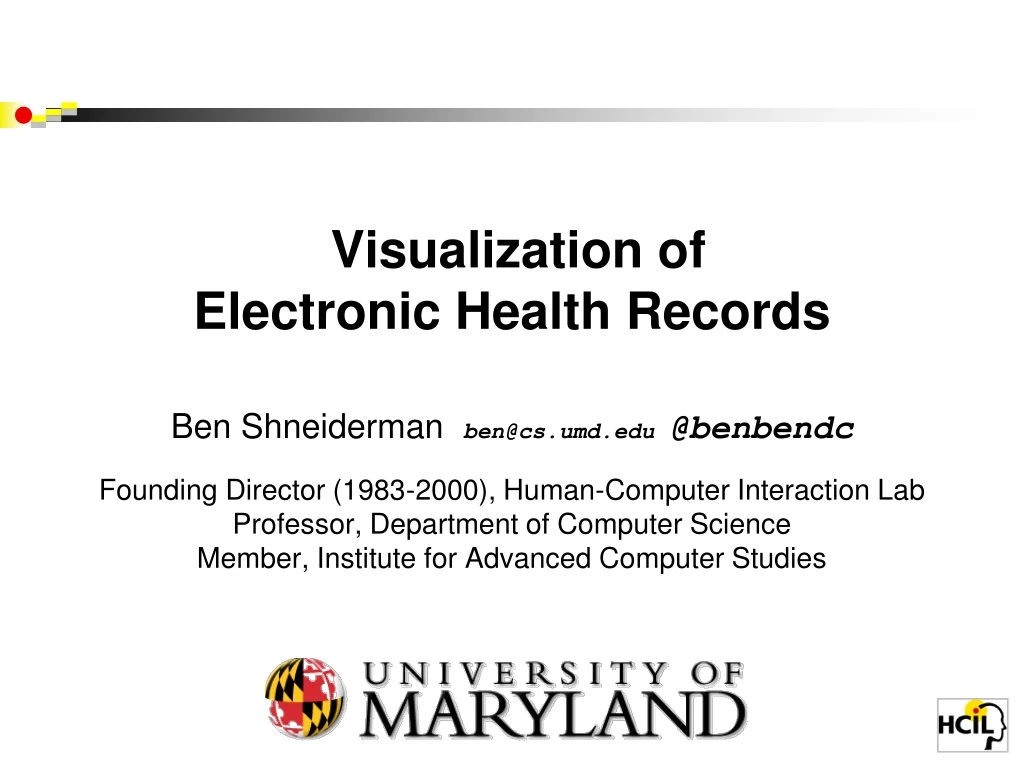 visualization of electronic health records