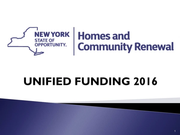 UNIFIED FUNDING 2016