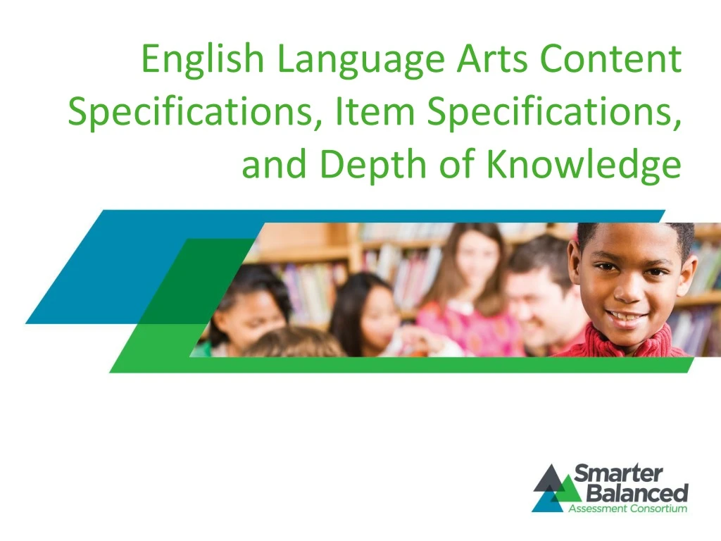 english language arts content specifications item specifications and depth of knowledge