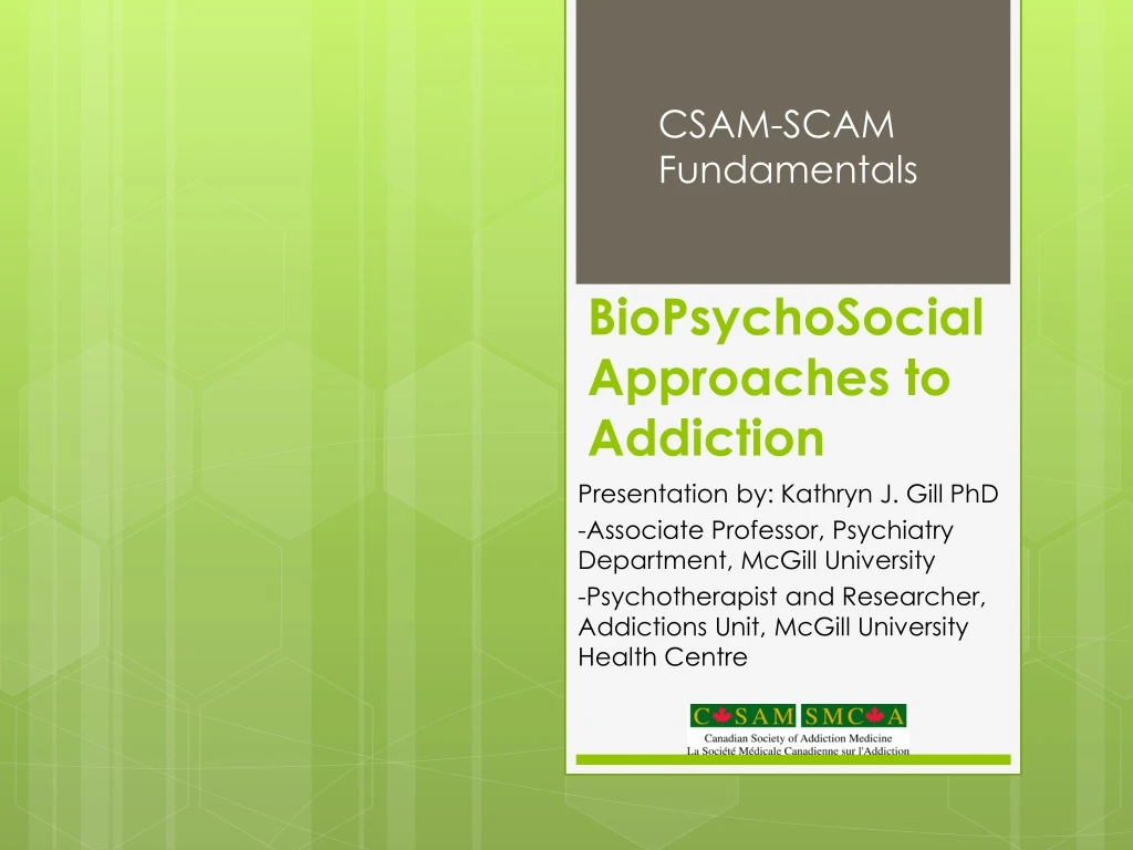 biopsychosocial approaches to addiction