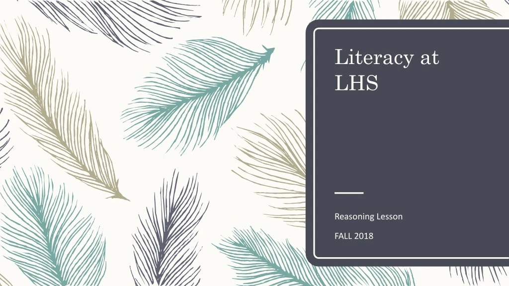 literacy at lhs