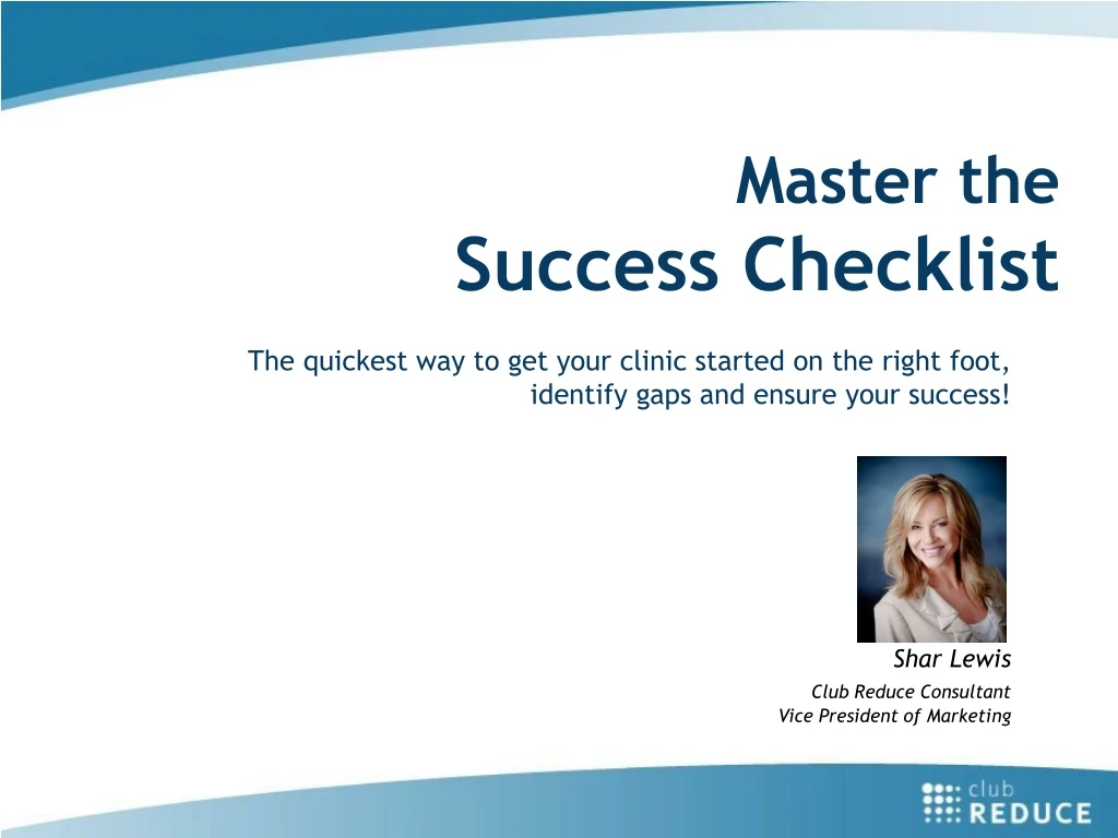 master the success checklist