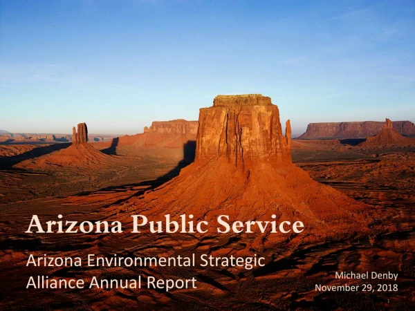 Arizona Environmental Strategic Alliance Annual Report