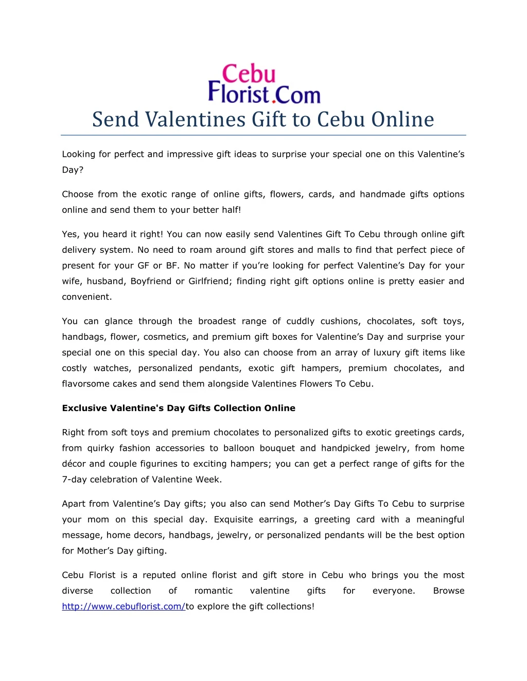 send valentines gift to cebu online