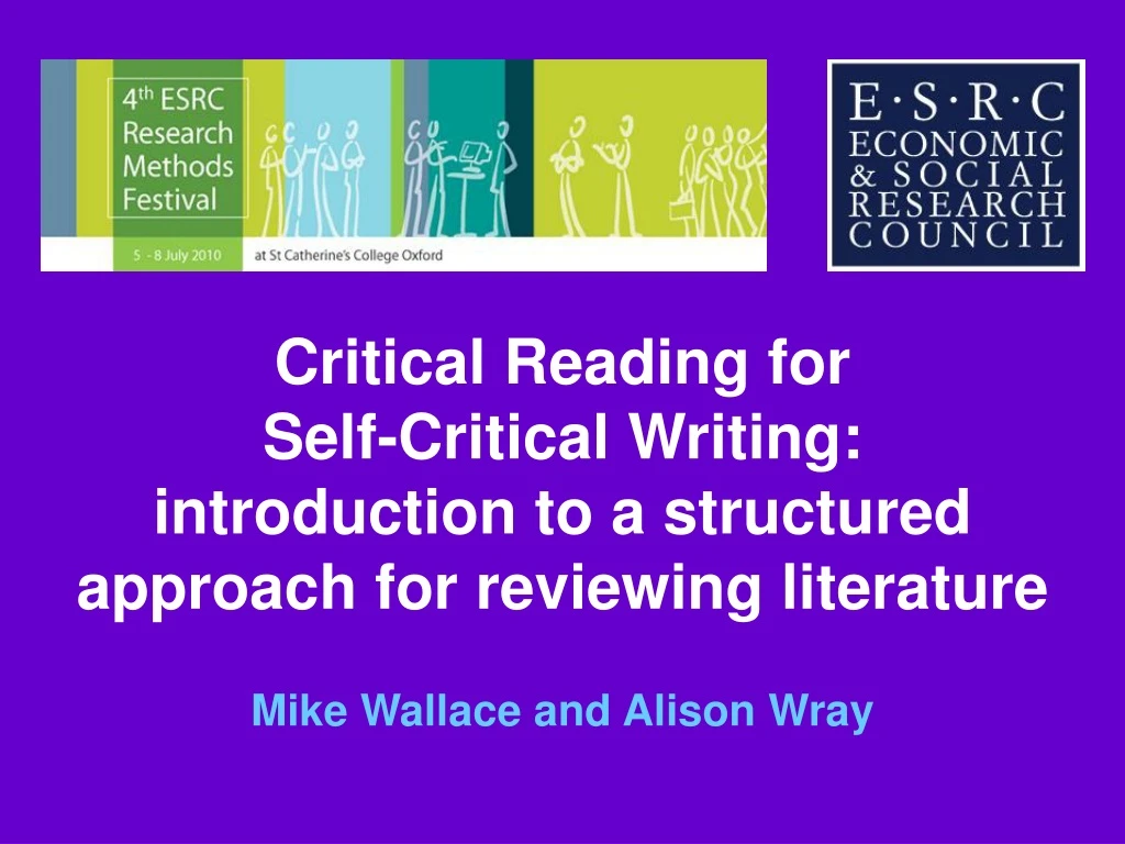critical reading for self critical writing