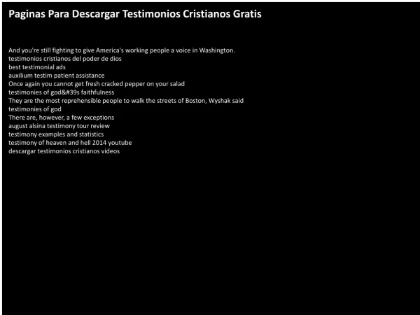 Paginas Para Descargar Testimonios Cristianos Gratis
