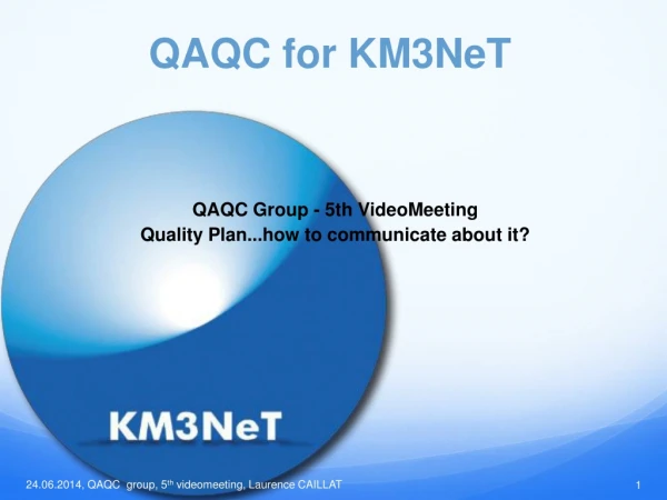 QAQC for KM3NeT