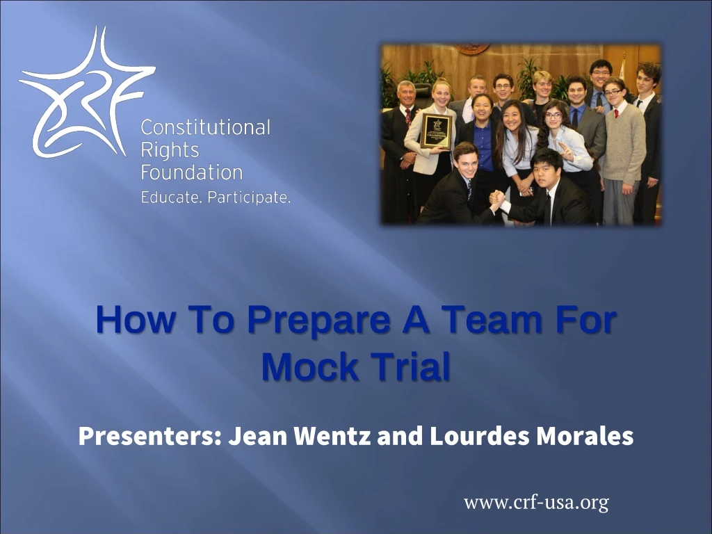 how to prepare a team for mock trial