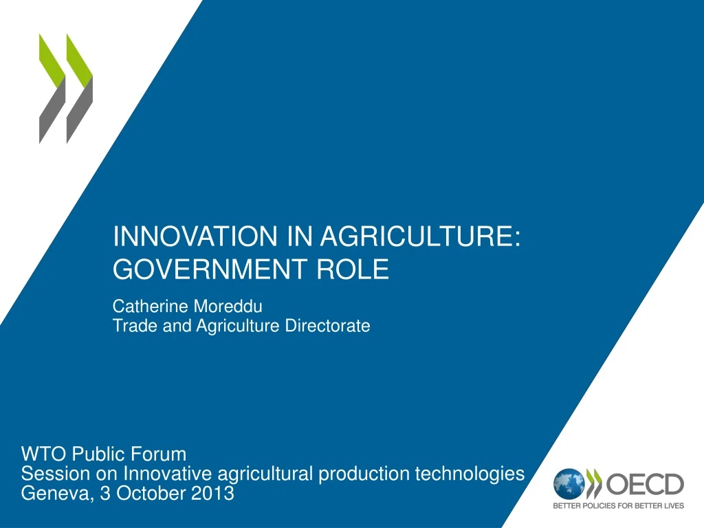 innovation in agriculture government role