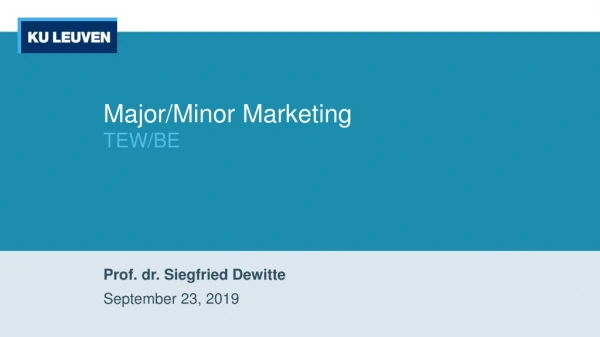 Major/Minor Marketing TEW/BE