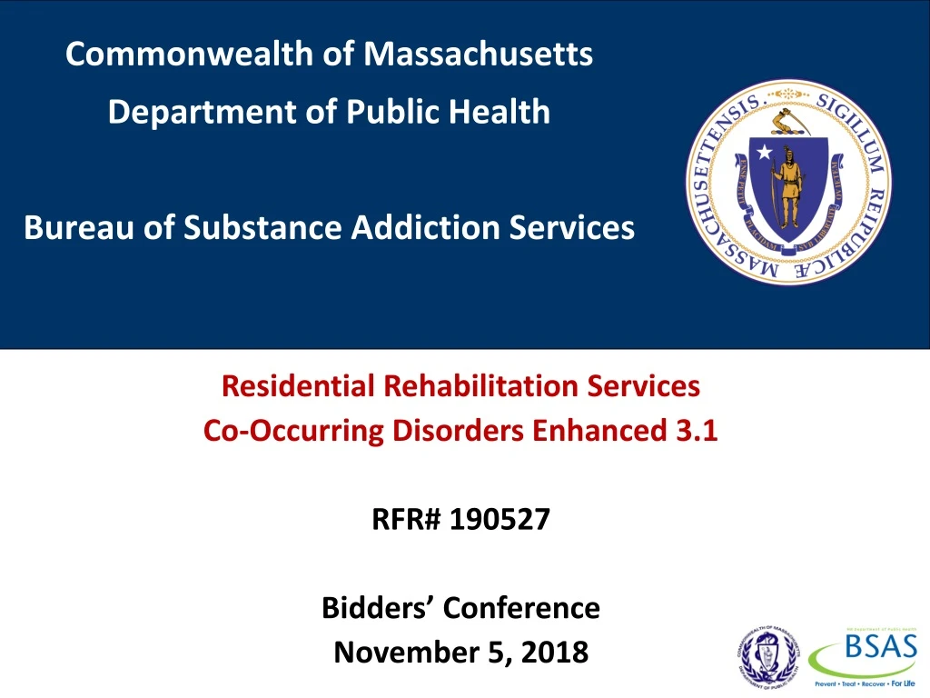 commonwealth of massachusetts department of public health bureau of substance addiction services