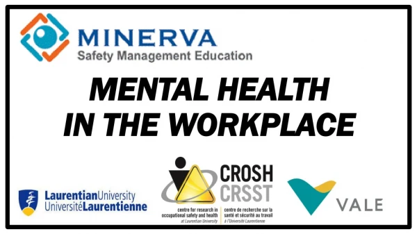 MENTAL HEALTH IN THE WORKPLACE