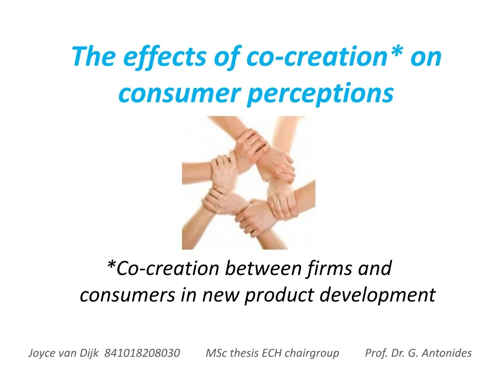 the effects of co creation on consumer perceptions