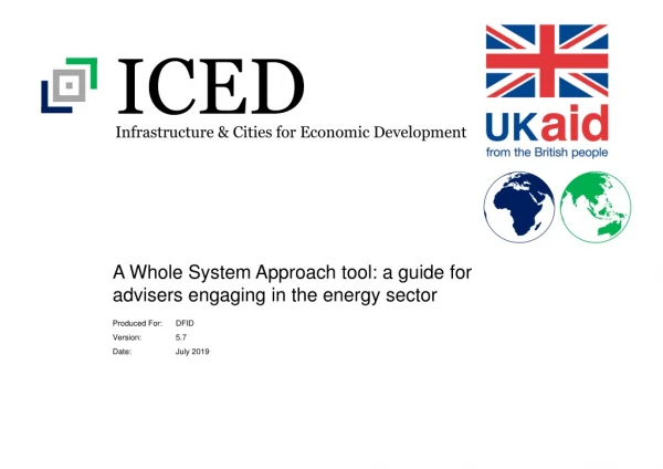 A Whole System Approach tool: a guide for advisers engaging in the energy sector