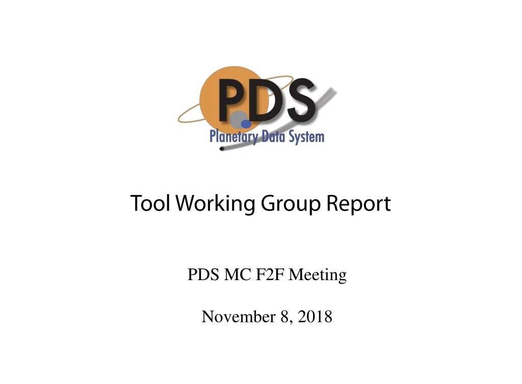 tool working group report