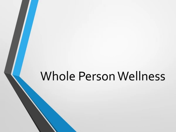 Whole Person Wellness