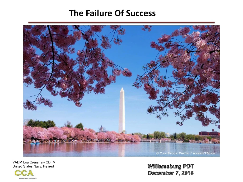 the failure of success