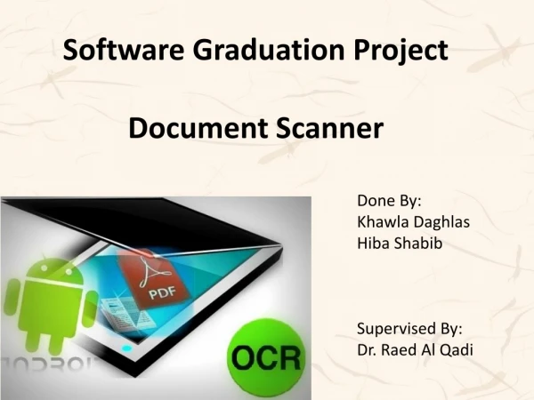 Software Graduation Project Document Scanner