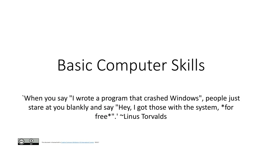 basic computer skills