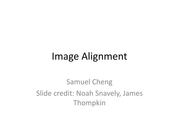 Image Alignment