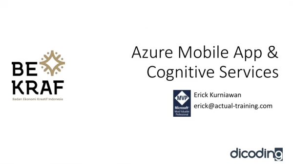 Azure Mobile App &amp; Cognitive Services