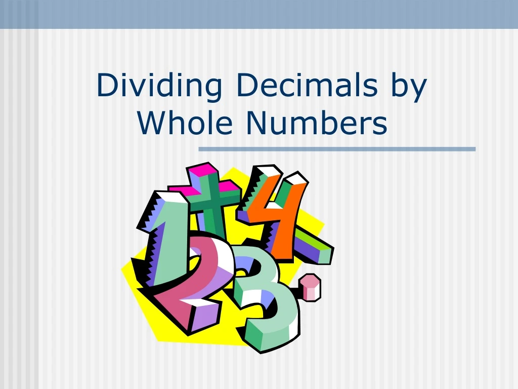 dividing decimals by whole numbers