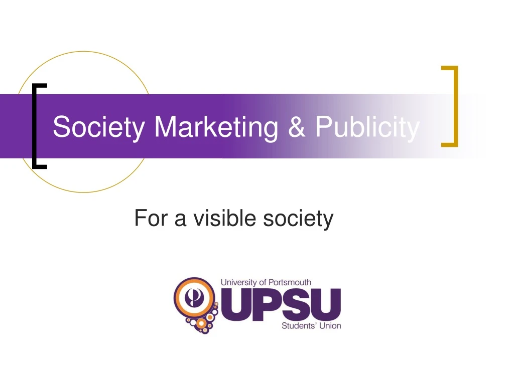 society marketing publicity