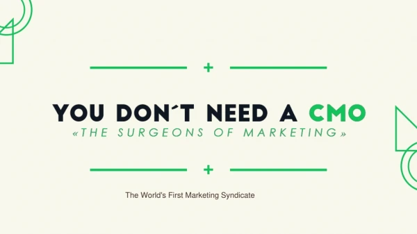 The World ' s First Marketing Syndicate
