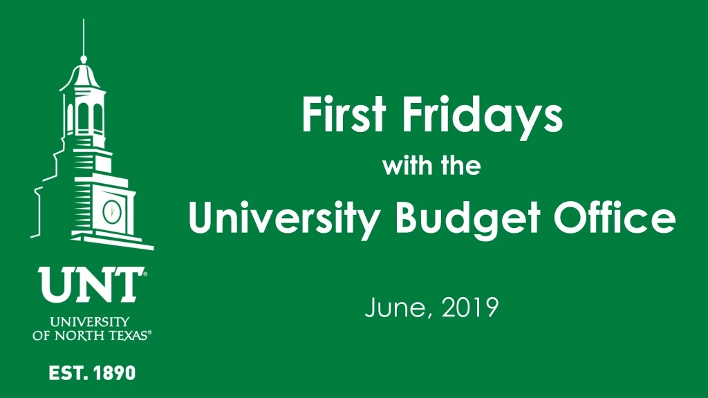 first fridays with the university budget office