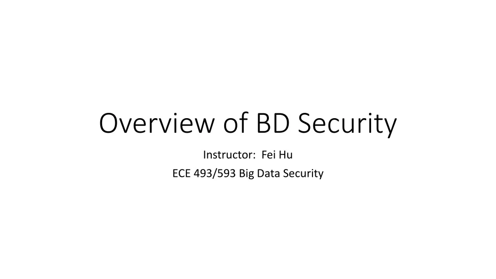 overview of bd security