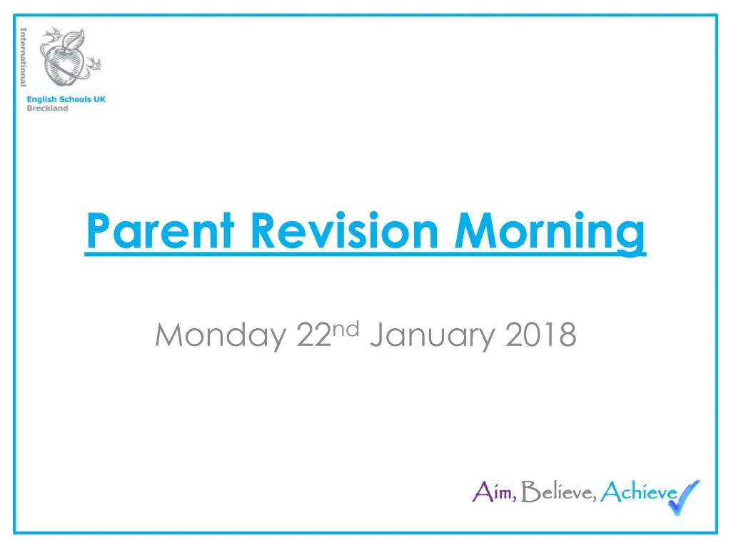 parent revision morning