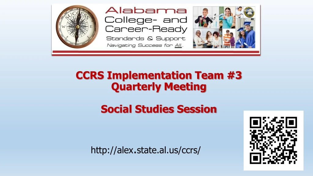 ccrs implementation team 3 quarterly meeting social studies session