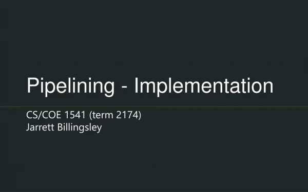 Pipelining - Implementation