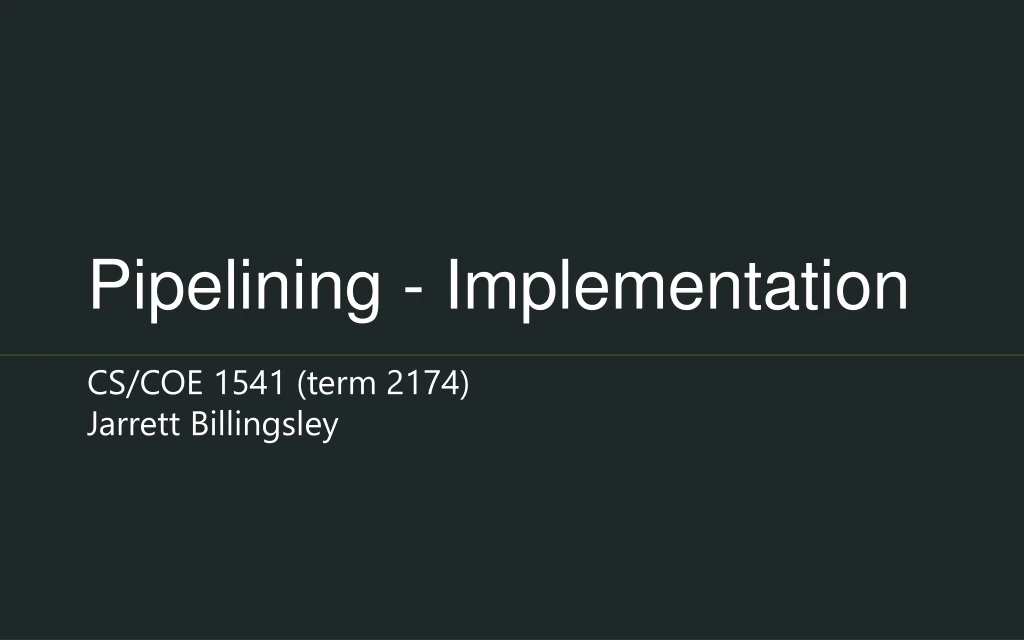 pipelining implementation