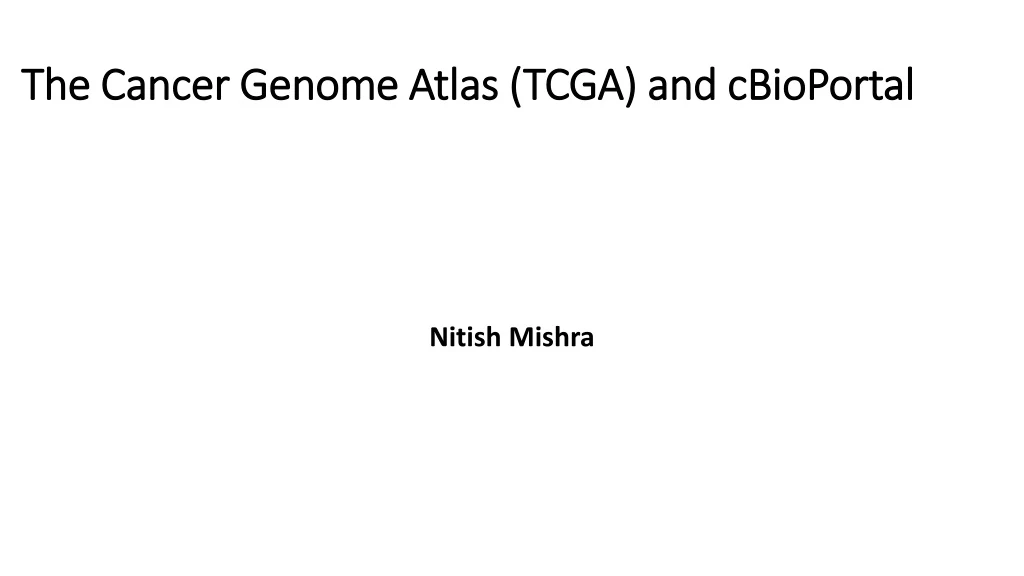 the cancer genome atlas tcga and cbioportal