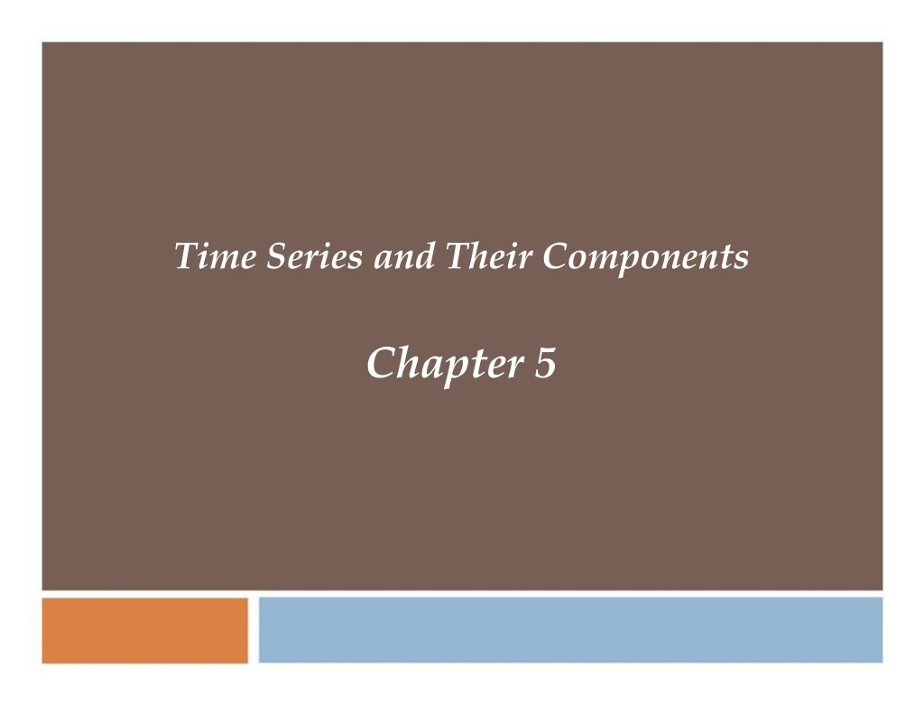 time series and their components