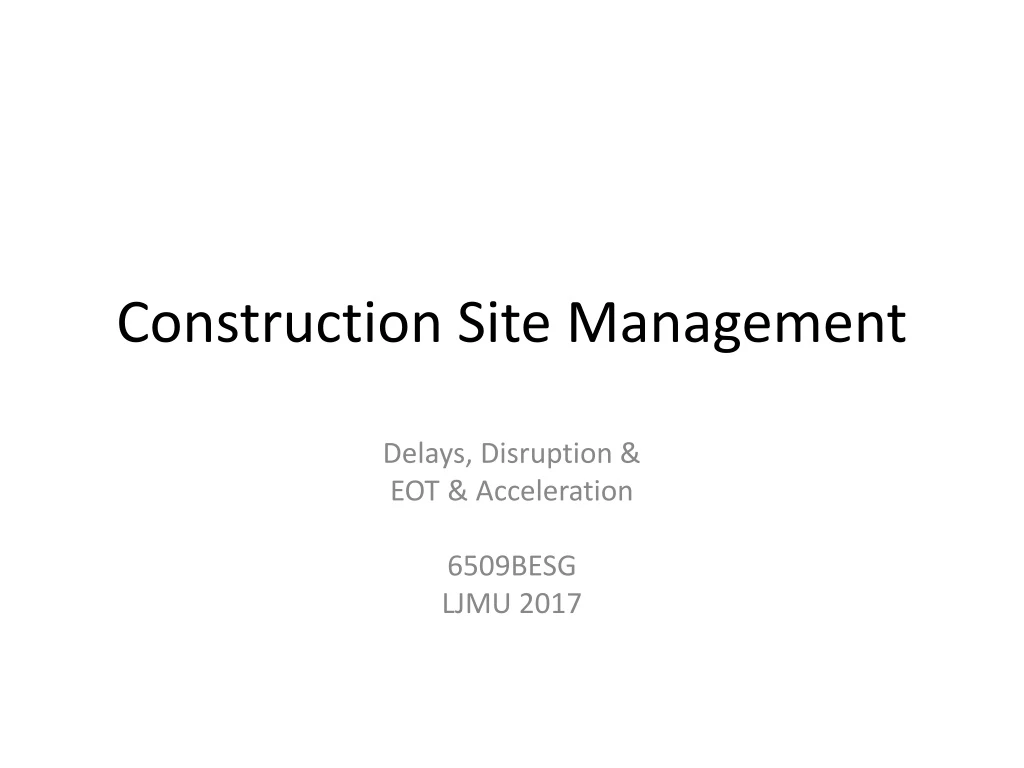 construction site management