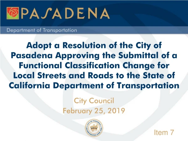 City Council February 25, 2019