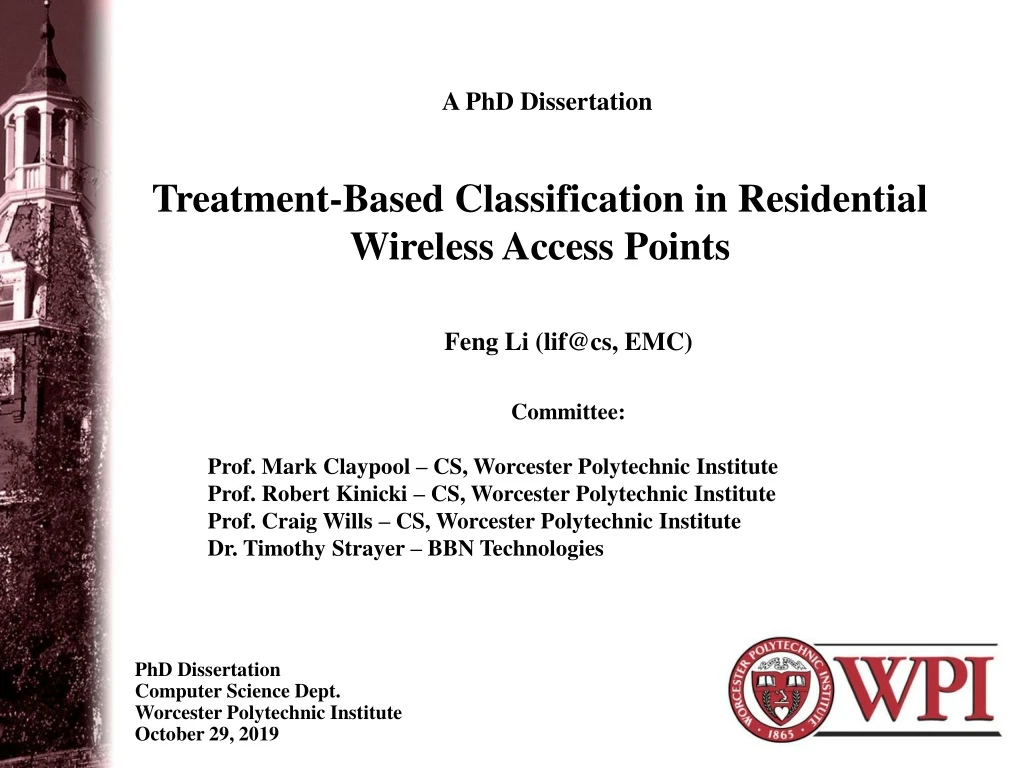 treatment based classification in residential wireless access points