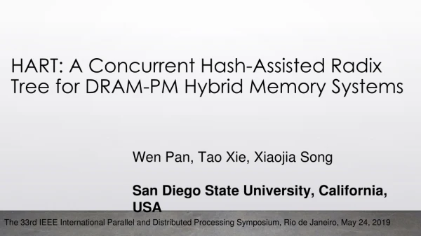 HART: A Concurrent Hash-Assisted Radix Tree for DRAM-PM Hybrid Memory Systems