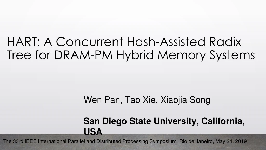 hart a concurrent hash assisted radix tree for dram pm hybrid memory systems