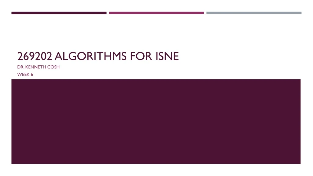 269202 algorithms for isne