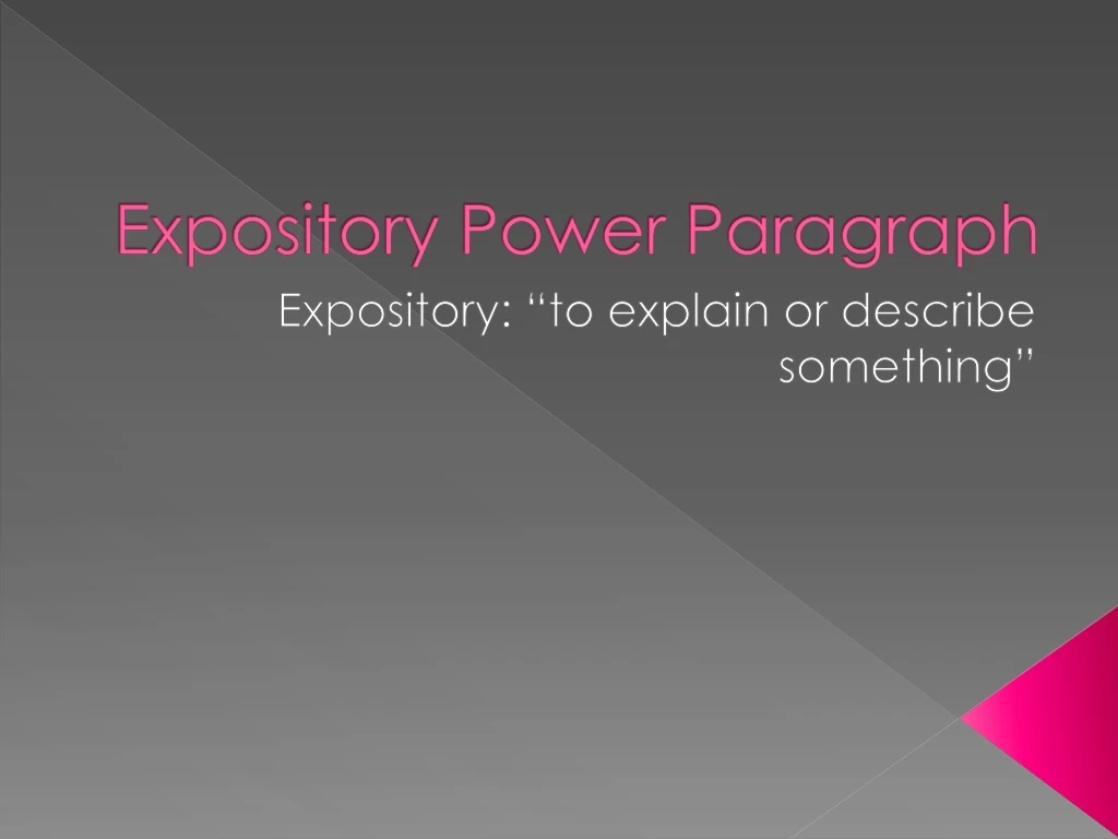 expository power paragraph