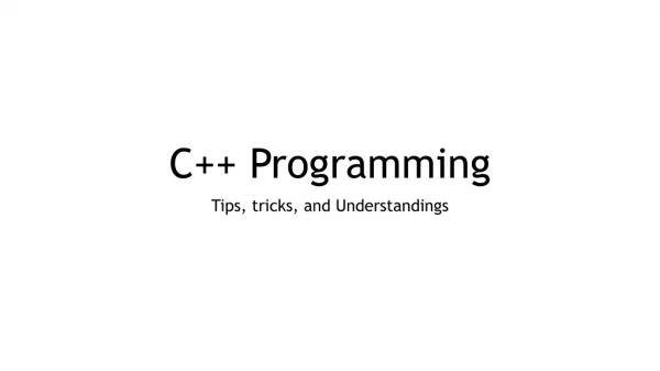 C++ Programming